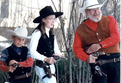Shooter with son and daughter